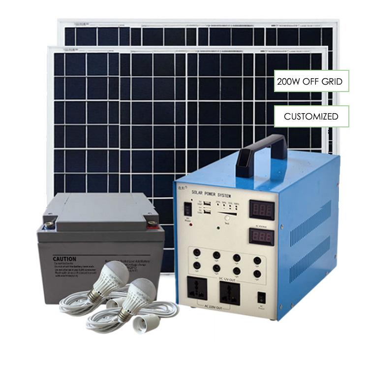  200w DC12V Sistem kuasa solar untuk rumah